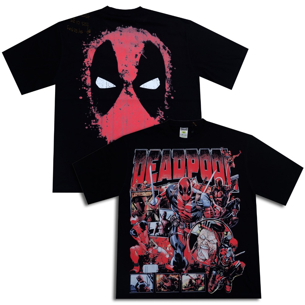 Tshirt Deadpool Kaos Cartoon Film Movie Vintage Bootleg Oversize