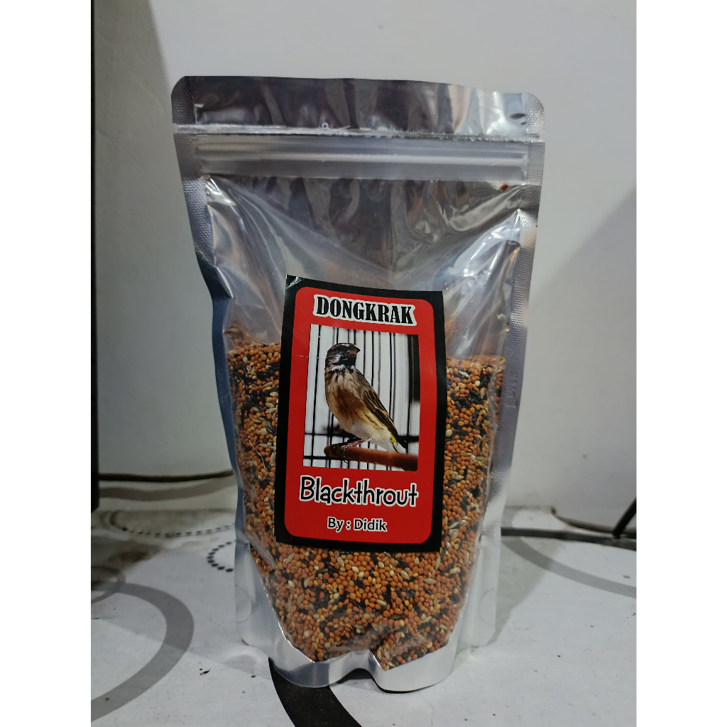 PAKAN DONGKRAK BLACKTHROAT 250GRAM PAKAN PENGGACOR BURUNG BLACKTHROAT SANGER FINCH