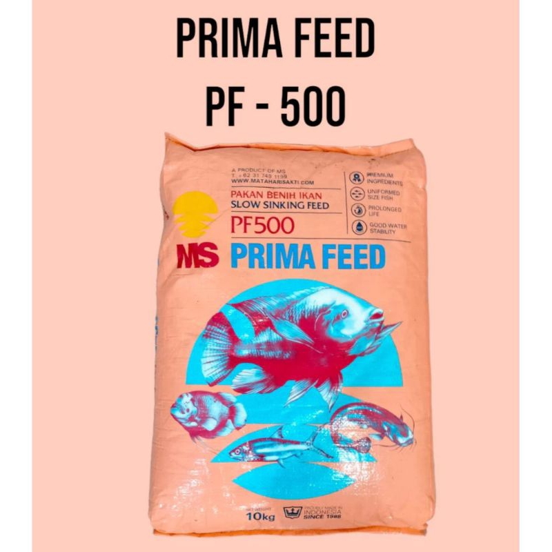 Prima Feed PF 500 100 gram pakan bibit ikan hias ikan lele nilla pakan ikan ternak