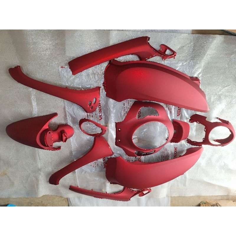 body set bodi scoopy new 2021-2024 merah dof original