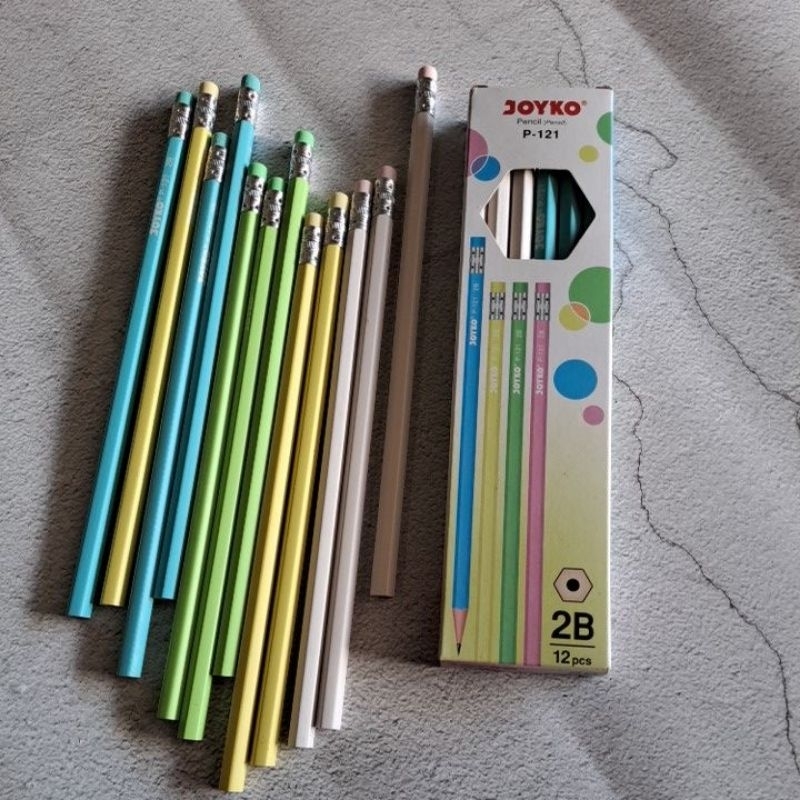 

(12 pcs) Pensil 2B Joyko Clean P-121 Pensil Ujian/ Pensil Komputer