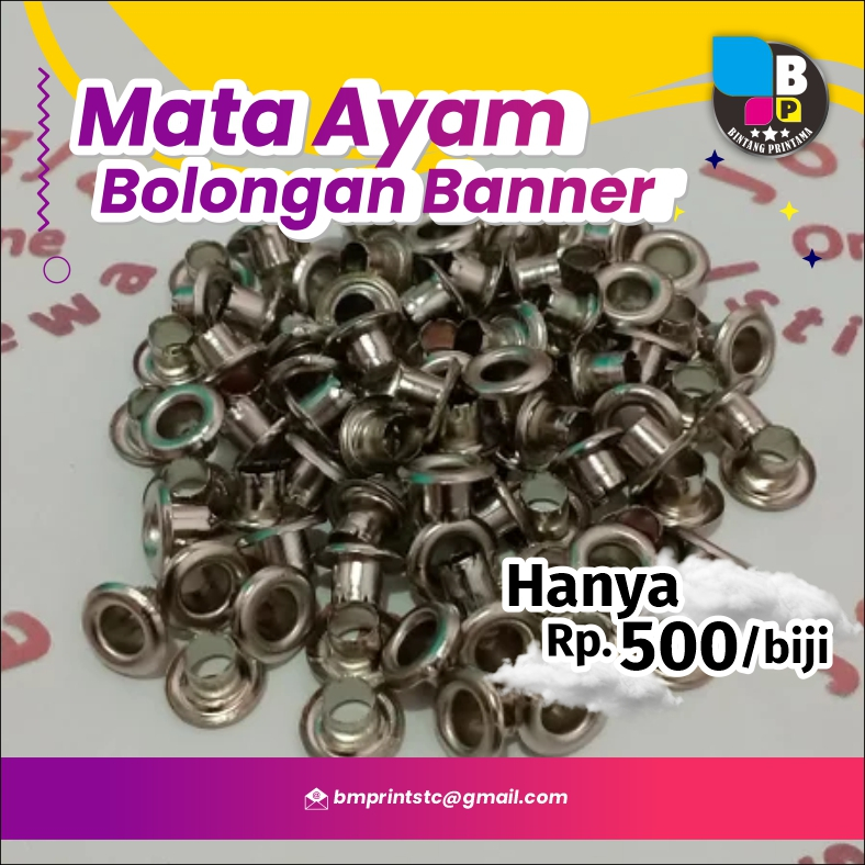 

MATA AYAM/LUBANGAN BANNER RP. 500/BIJI