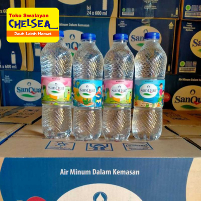 

SANQUA botol 600ml per dus air mineral - air minum