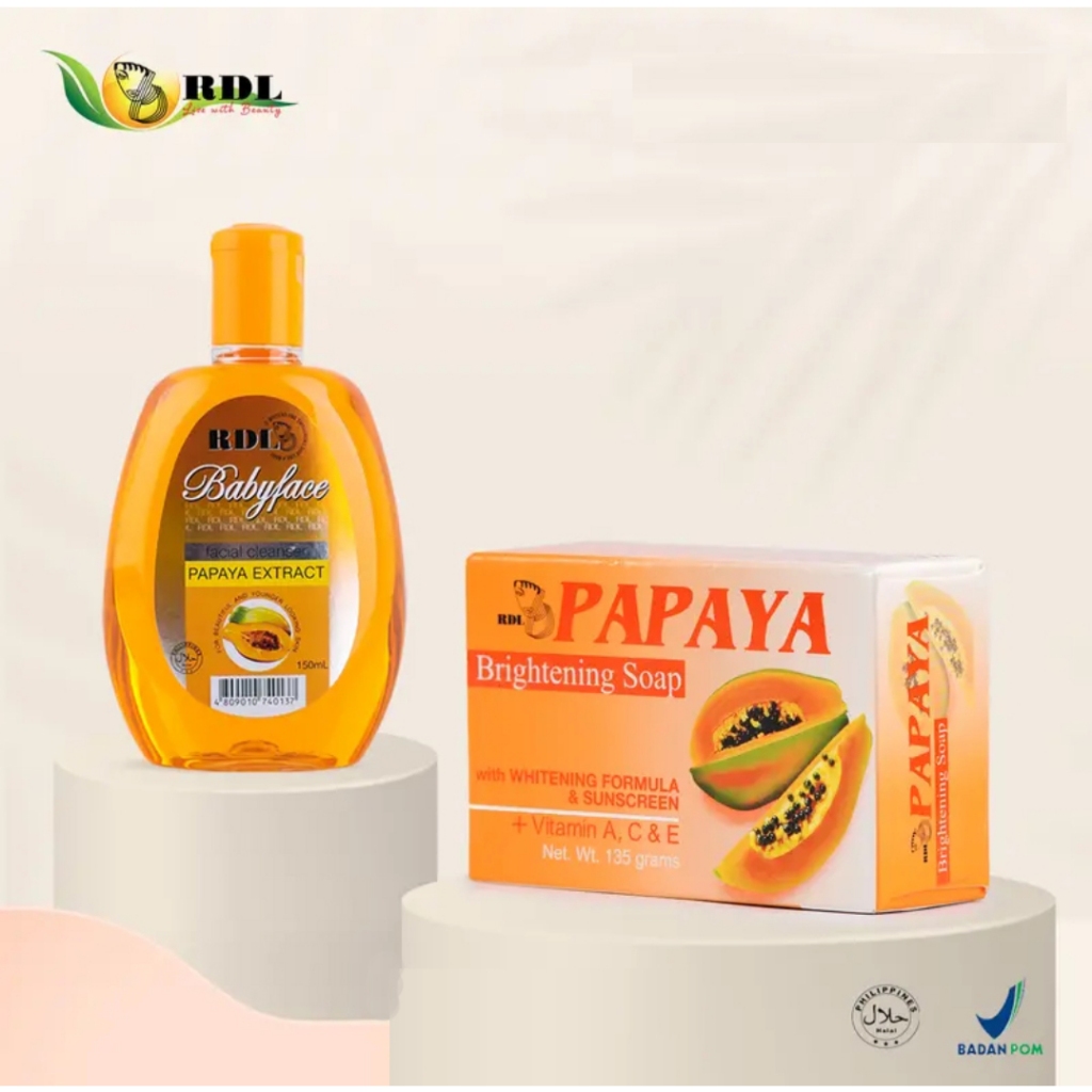 RDL Sabun Pepaya Whitening Soap 135gr / Sabun Pepaya RDL Original BPOM.