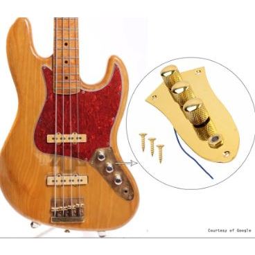 Pre Wiring Control Plate Jazz Bass Gold