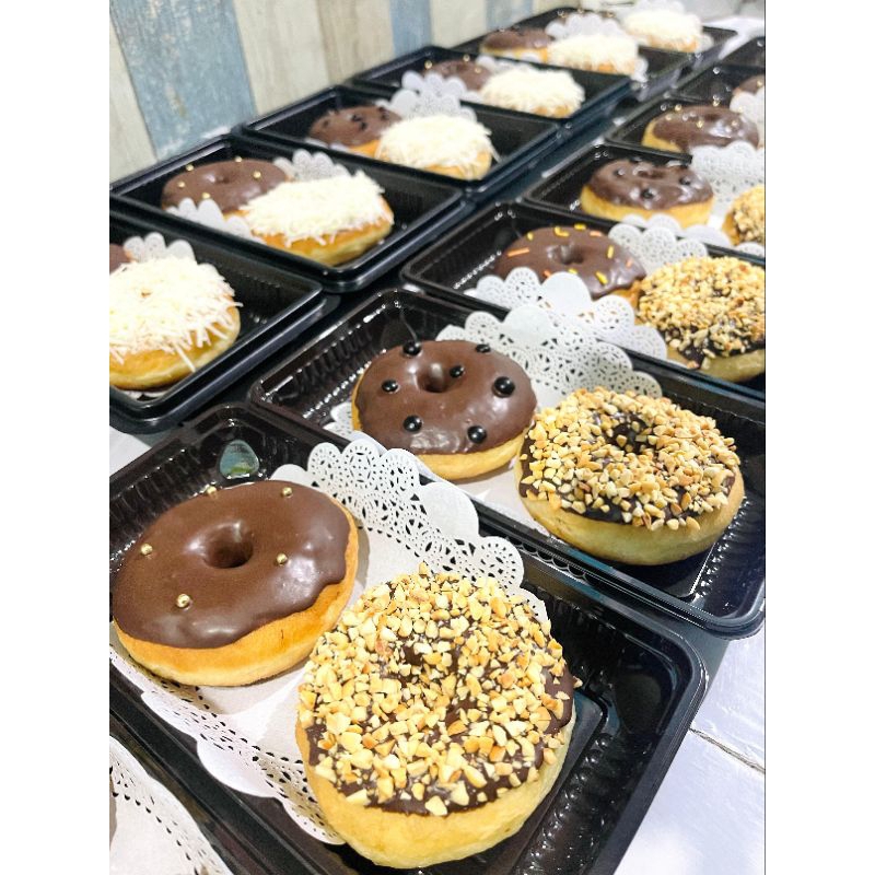 

Donut's package /donat mika /donut coklat /donat kacang keju /donat topping malang