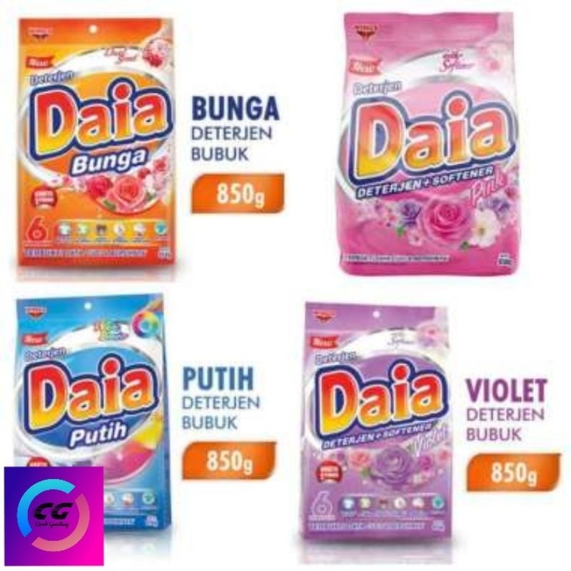 Daia Softener Powder Detergent Bag 850gr / Detergent Bubuk Daia / Sabun Cuci Bubuk