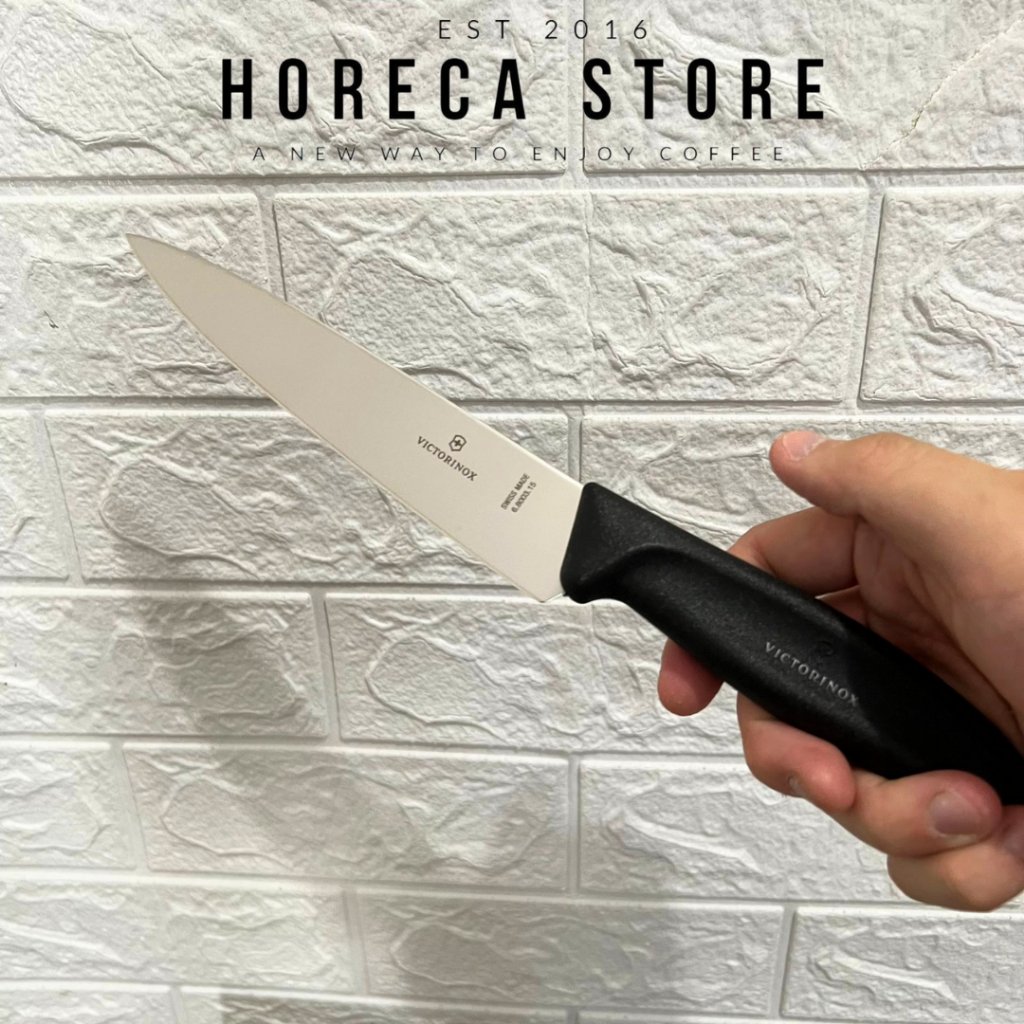 Pisau Chef Knife Victorinox 15cm-  Carving knife black Handle 6.8003.15 Pisau Dapur Victorinox origi