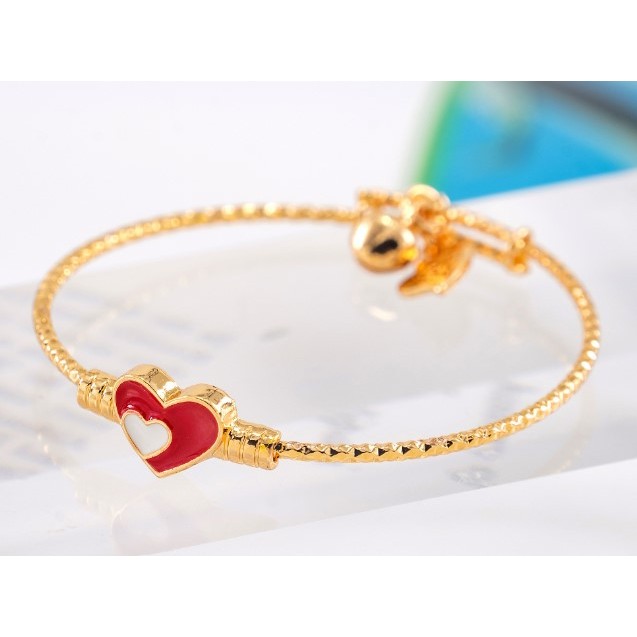 Set Perhiasan Anak Titanium Emas Lapis Terbaru Anti Karat Muda 24k