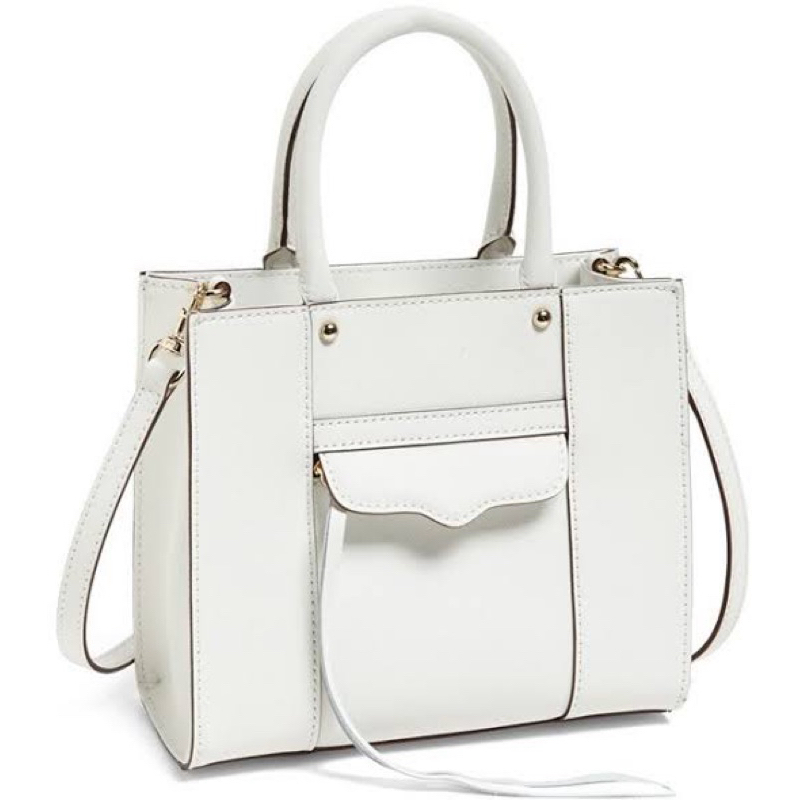 rebecca minkoff mini mab tote bag preloved white crossbody tote tas wanita