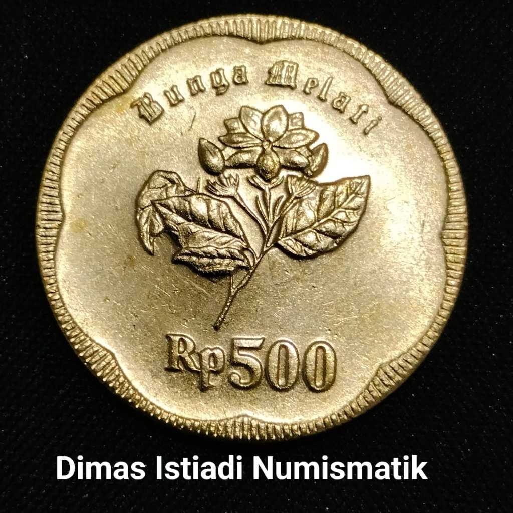 Uang Koin 500 rupiah melati besar tahun 1992
