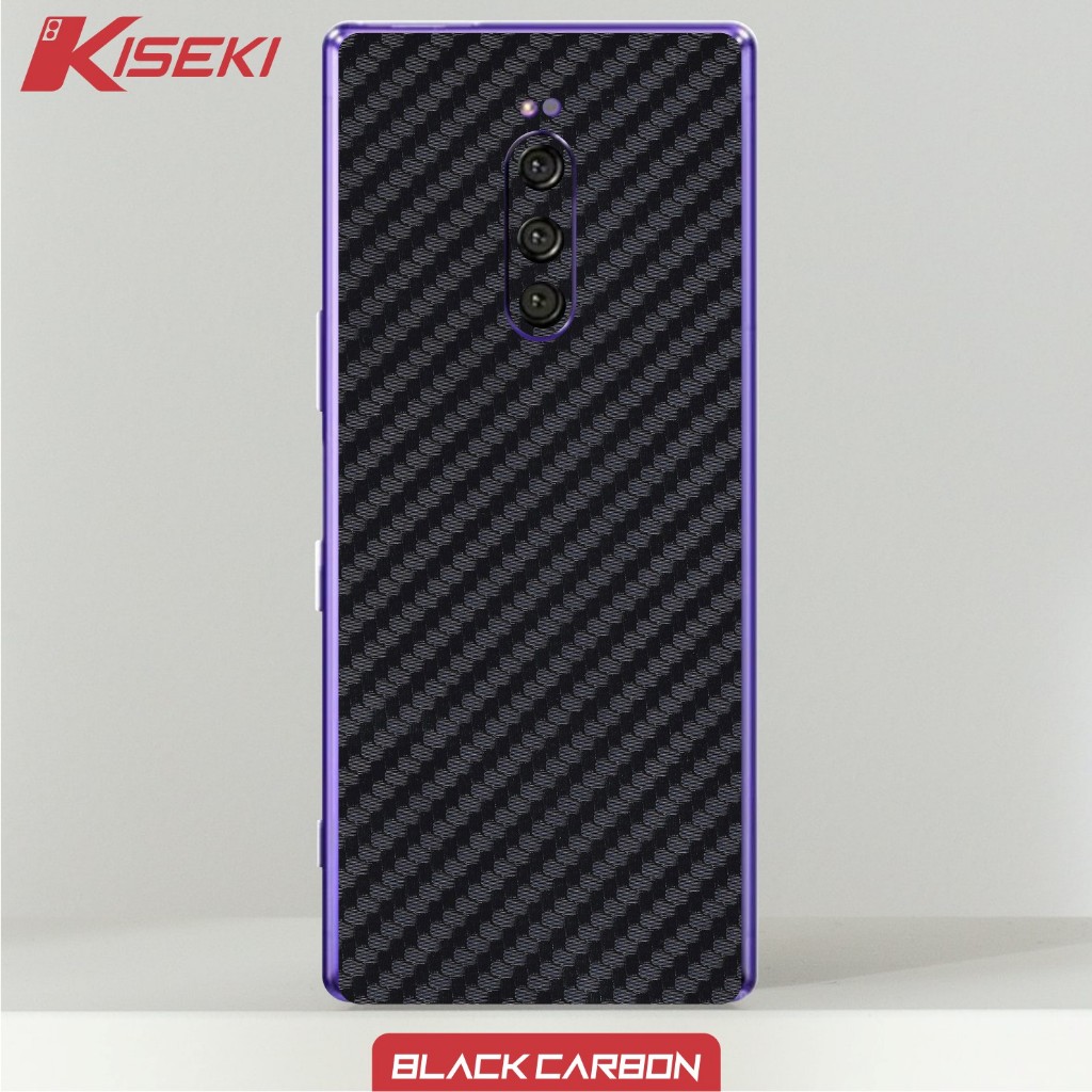 Kiseki Skin Sony Xperia 1  di Back Case Only Carbon Leather Gambar Custom