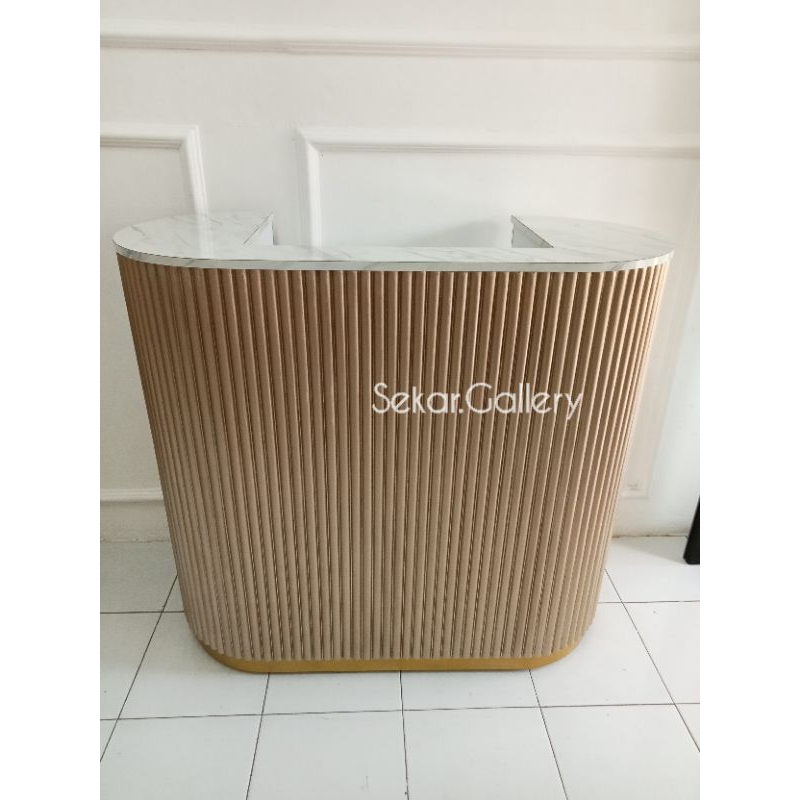 Meja Resepsionis - meja kasir salur - meja Kasir minimalis