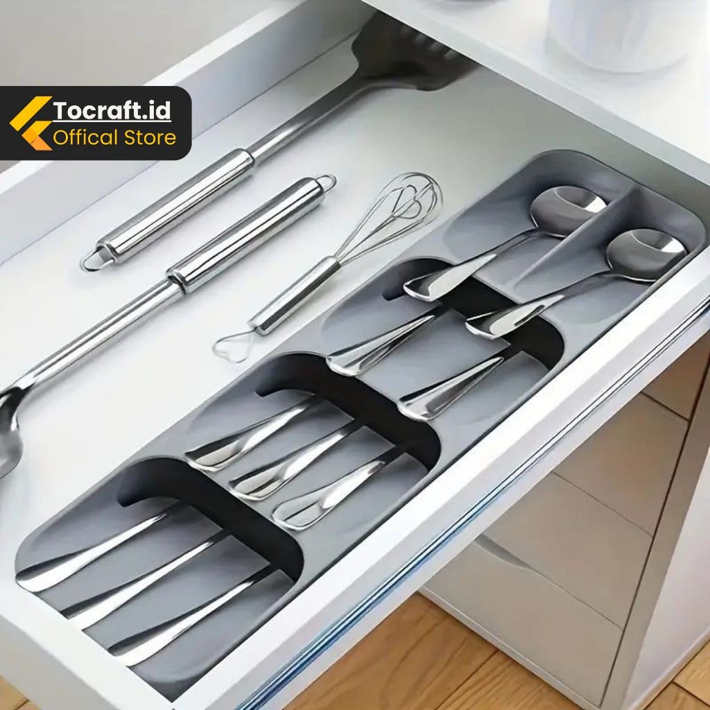 TCID Tempat Sendok Garpu Peralatan Makan Dapur Rak Laci Kitchen Set Bawah