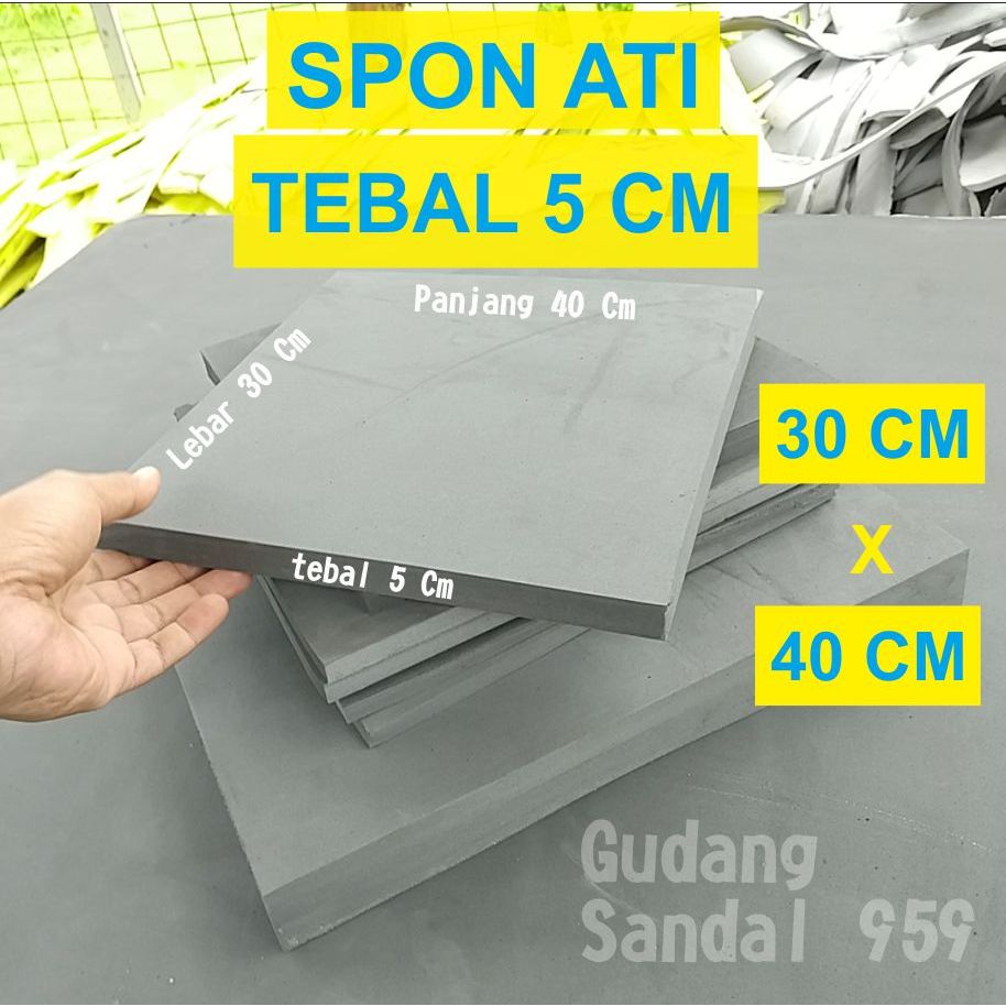 SPON ATI / BUSA ATI / SPON EVA TEBAL 5 CM WARNA HITAM UKURAN 30 CM X 40 CM