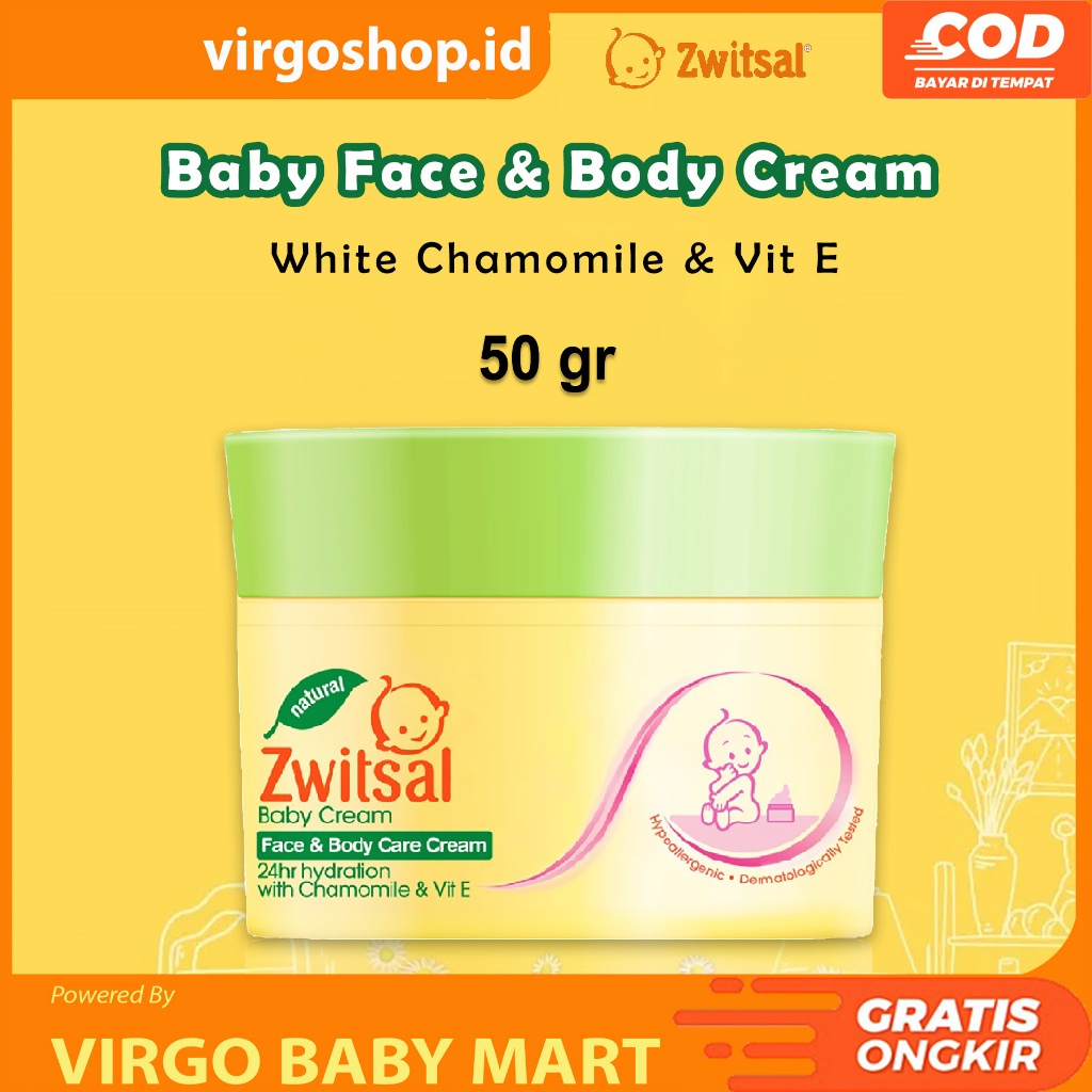Zwitsal Baby Cream Face & Body Care Cream Krim Wajah dan Tubuh Bayi 50g