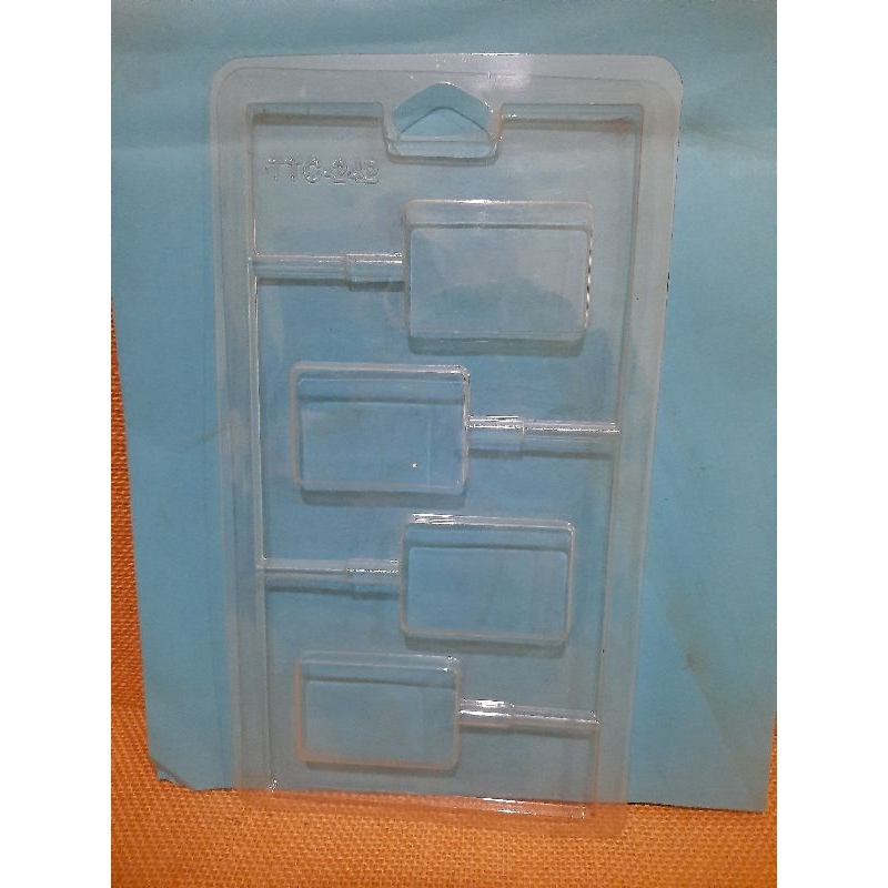 cetakan coklat cokelat mika TTC 242 lolipop kotak besar polos