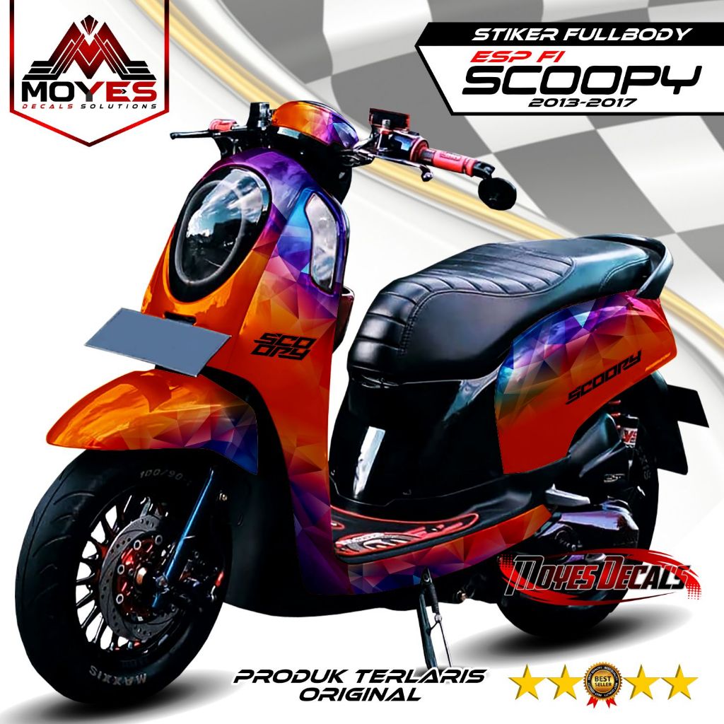 Decal Sticker Honda Scoopy Fi Old  2013 2014 2015 2016 Full Body  Stiker Skotlite Variasi Scoopy Fi 