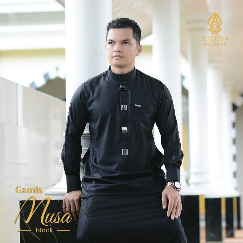 Gamis Musa by Atqiya Exclusive / Gamis Pria / Jubah / Gamis Slimfit  / Busana Muslim
