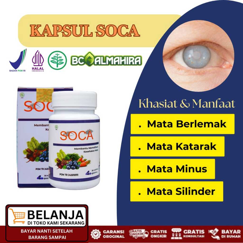 Kapsul Soca | Obat Mata Glaukoma | sakit mata & pusing