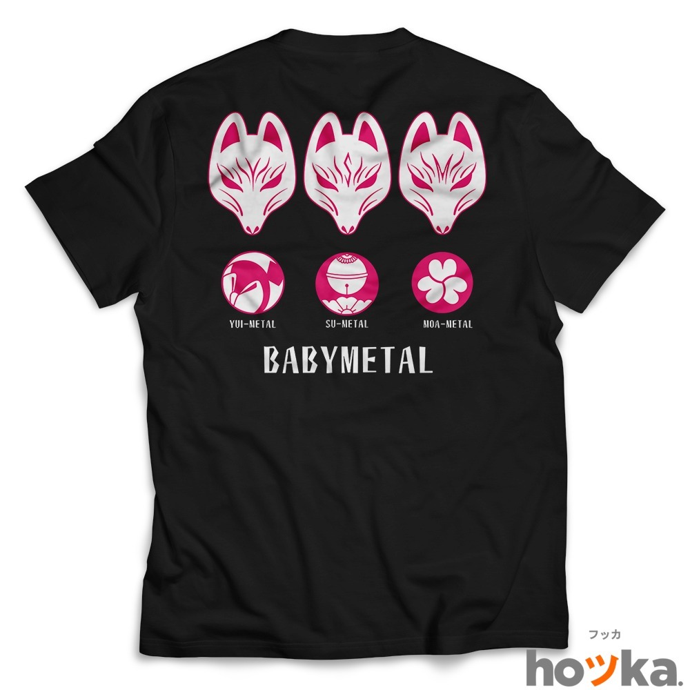 HOOKA Tshirt BABYMETAL Kitsune 3 Katun 24s