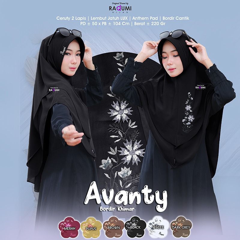 Avanty Bordir Khimar By Raqumi