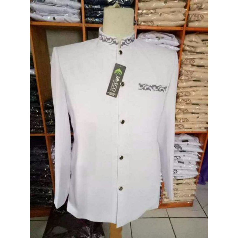 Jasko Polos|Jasko Warna Putih|Jasko bordir