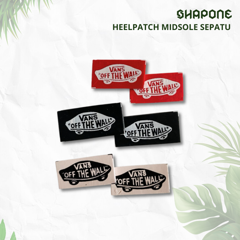 Heelpatch Heelpad Heeltab Vans Logo Midsole Belakang Sepatu
