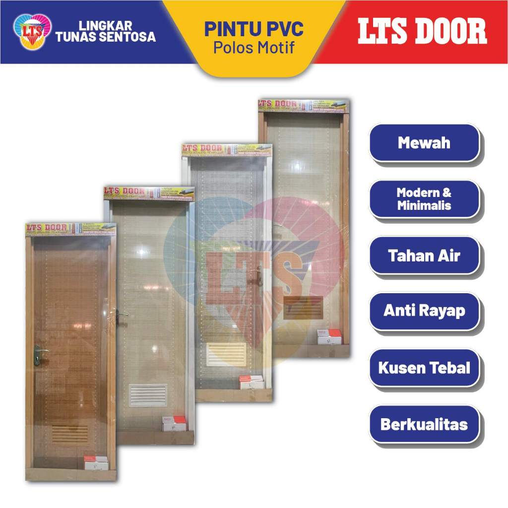 Pintu Kamar Mandi PVC Motif Remi