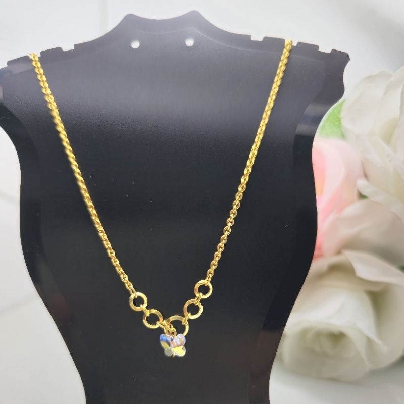 Kalung Anak Bandul Kupu Kupu Emas muda