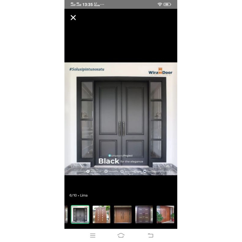 satu set pintu rumah bahan alumunium premium lengkap dengan jendela dapur dan ruang tamu