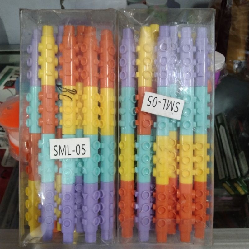 

PULPEN GEL SUSUN LEGO WARNA WARNI 12 pcs