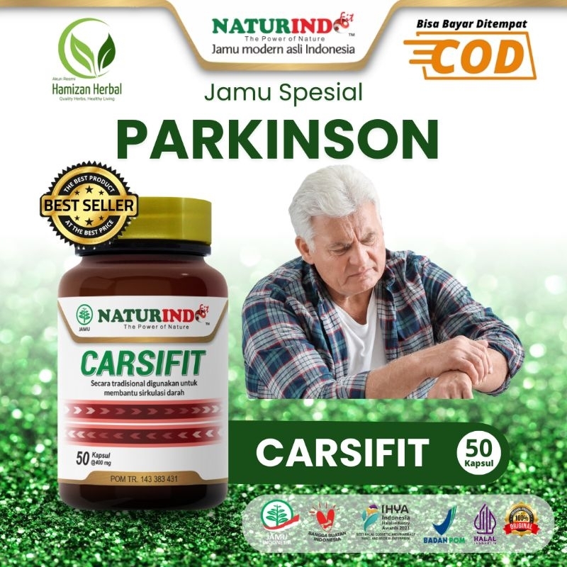 Obat Tremor Dan Parkinson Gerakan Gemetar Pada Seluruh Tubuh CARSIFIT BPOM Isi 50 Kapsul
