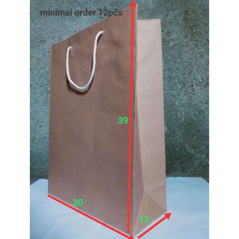 

PAPER BAG COKLAT POLOS R2|| SHOPING BAG TEBAL|| TAS KERTAS MURAH 30x40|| tas hajatan