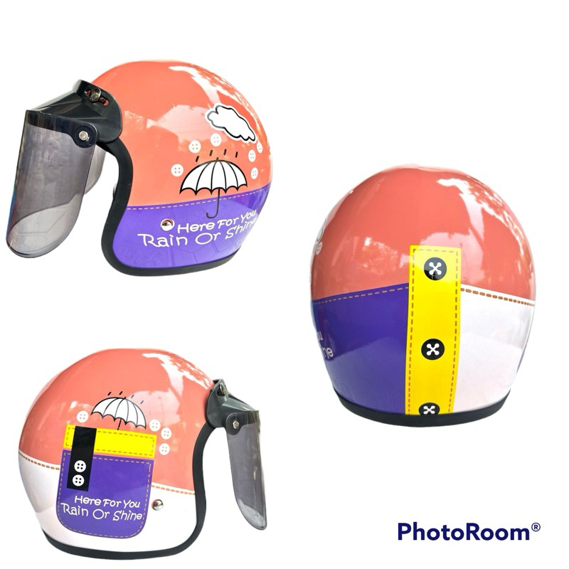 HELM MOTIF merk HRK fulleher peking free kardus