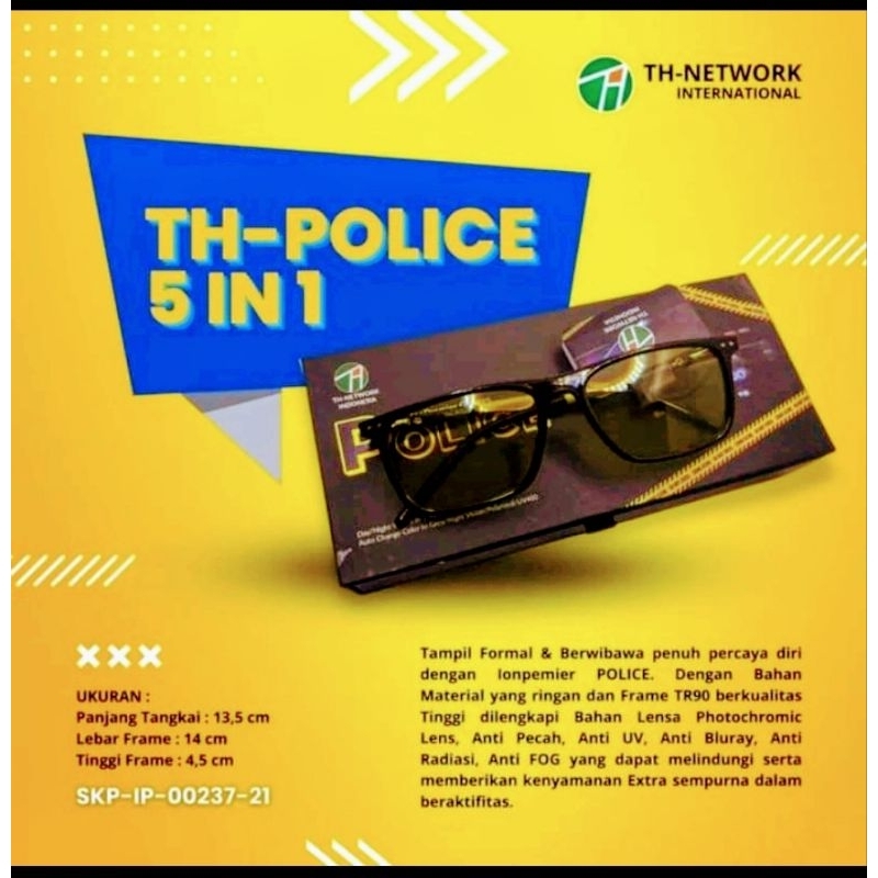 Kacamata Terapi Ion Premier Police Original 100% Asli