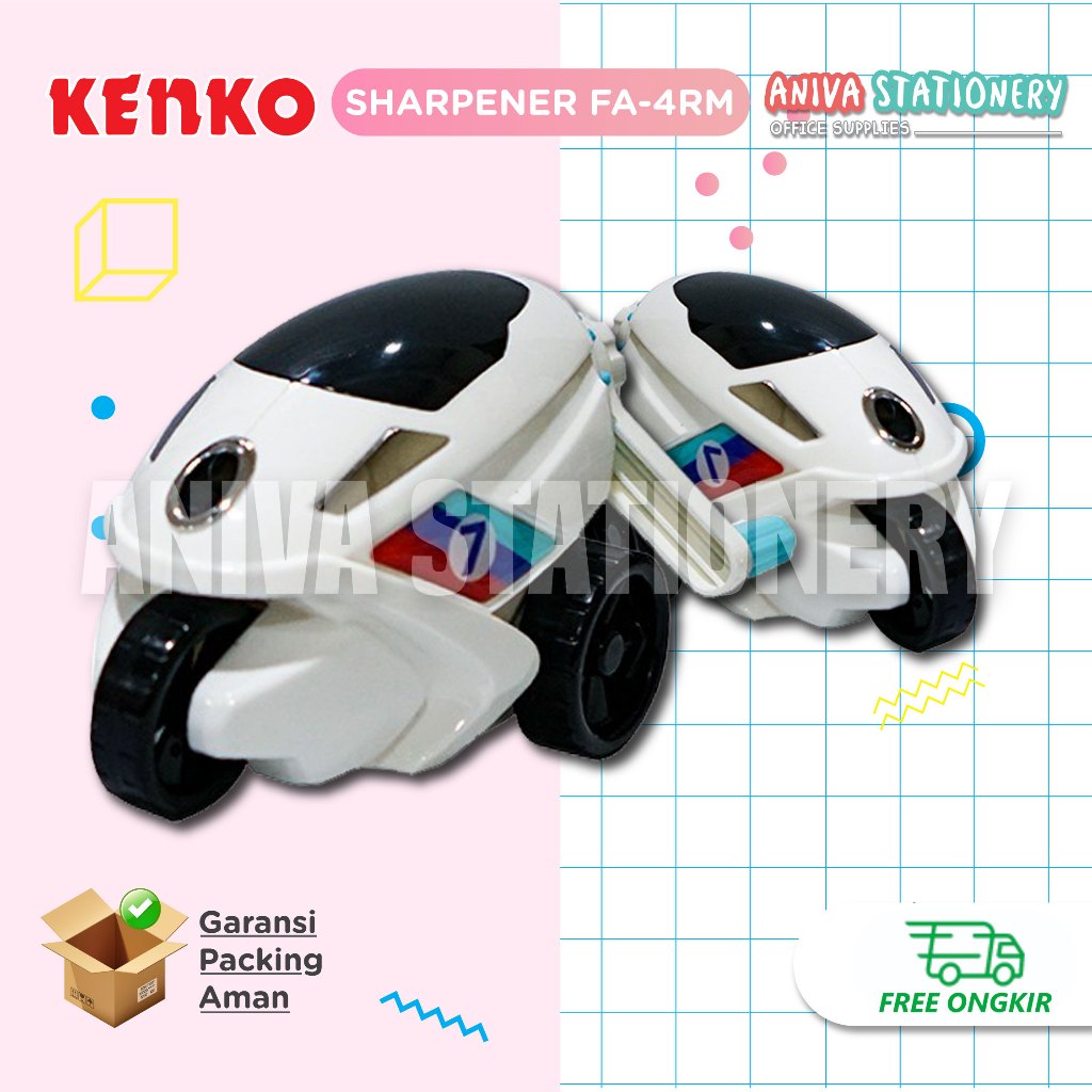 

KENKO PENCIL SHARPENER SERUTAN PENSIL FA-4RM RAUTAN MEJA BENTUK MOTOR