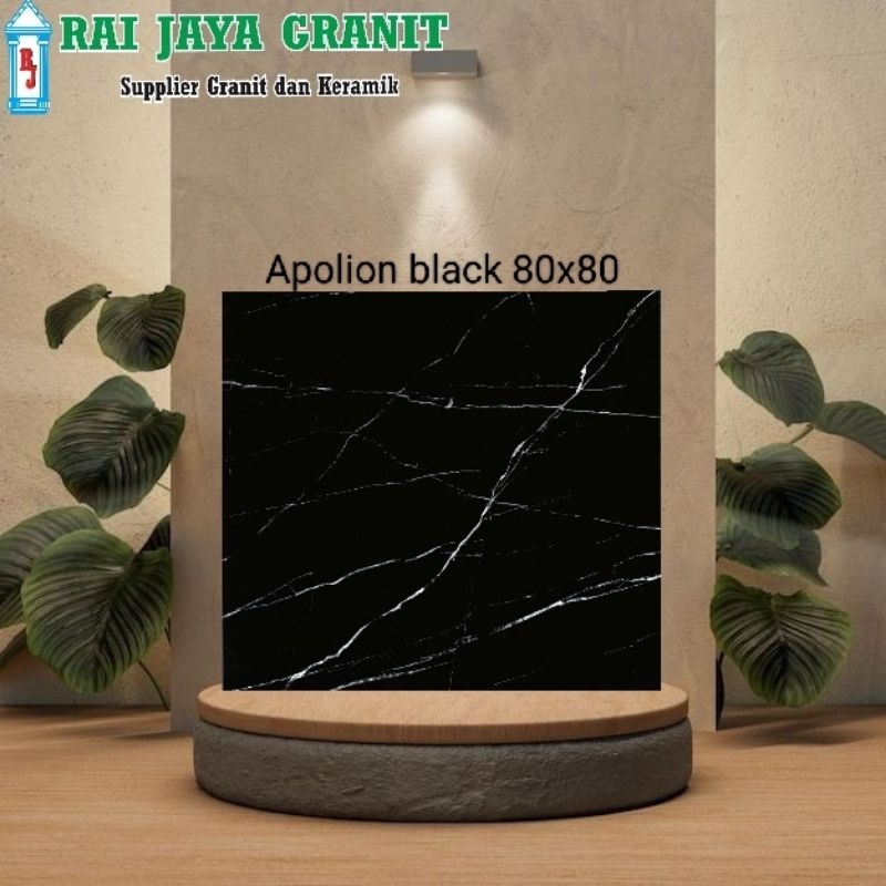 Granit Aplion black 80x80 Valentino gress