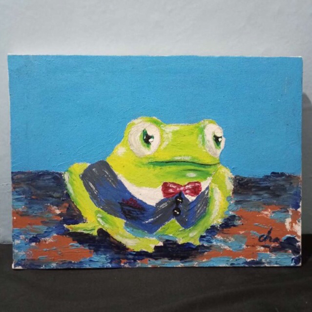 

lukisan hewan katak / painting frog