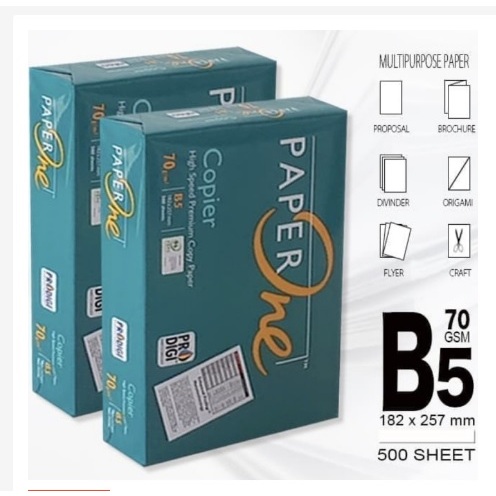 Kertas ukuran B5 75 gram PAPERONE / Ukuran B5 Kertas HVS / Kertas Print Fotocopy