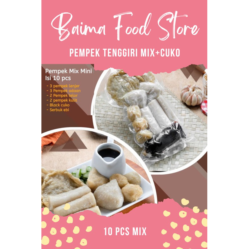 

Pempek Tenggiri Mix Isi 10 Pcs + Cuko