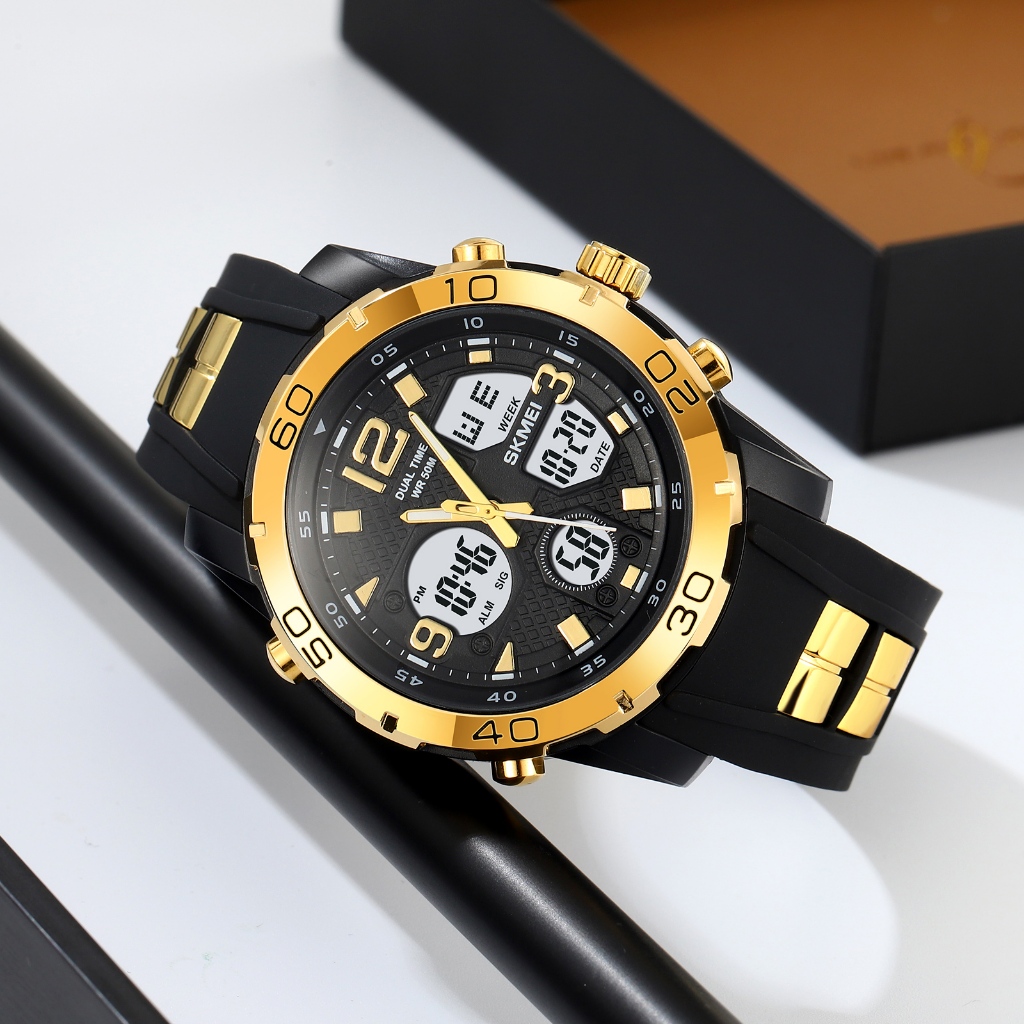 SKMEI 2102 Jam Tangan Pria Digital Analog Sport Watch Anti Air 5 Bar MGOS-1
