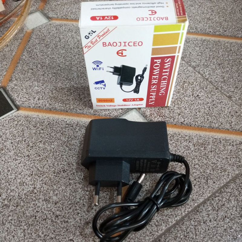 Adaptor 12V 1A Murni Real Ampere Adaptor K-Vision 12V 1A Murni Baoji