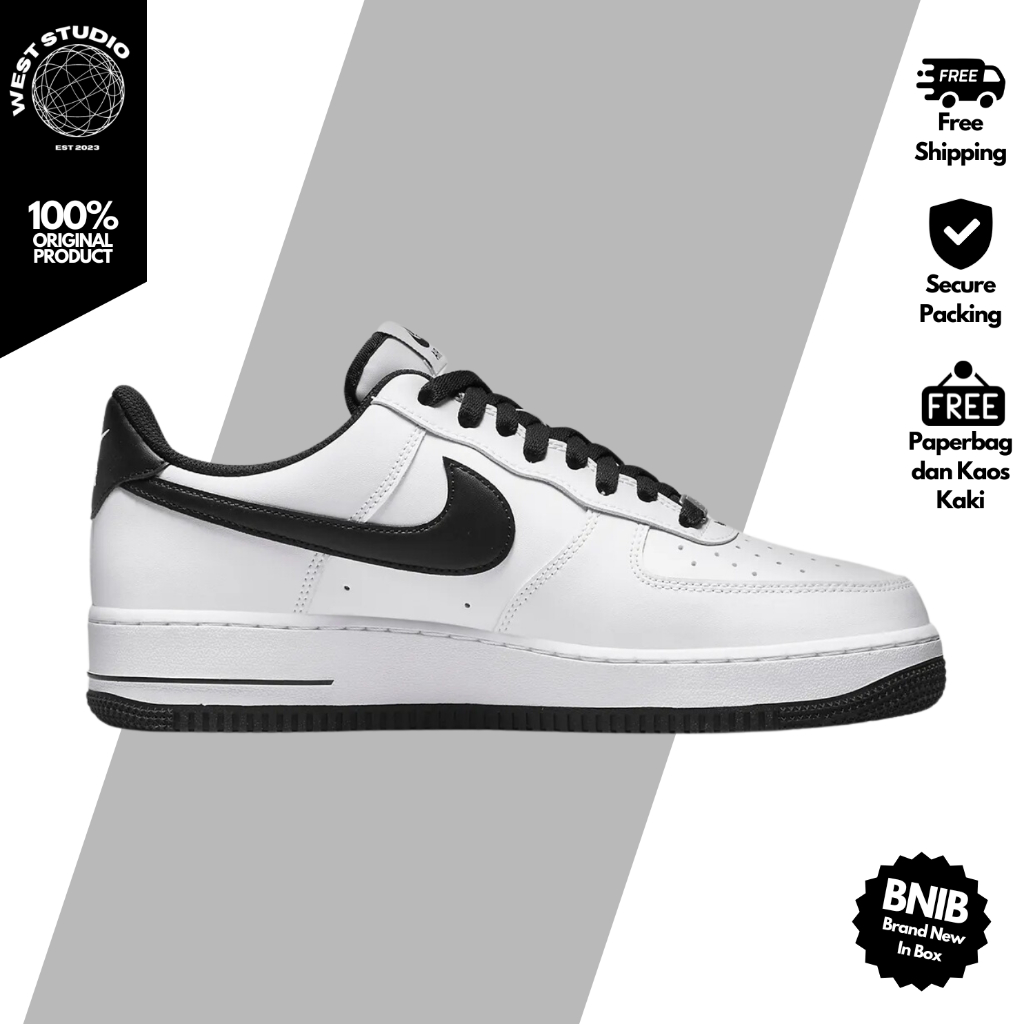 Sepatu Sneakers Nike Air Force 1 '07 Classic White and Black Nike AF1 ORIGINAL 100% BNIB Global