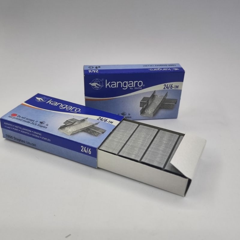 

(1pcs) Isi staples / isi stapler Kangaro ukuran 24/6 untuk staples ukuran HD50