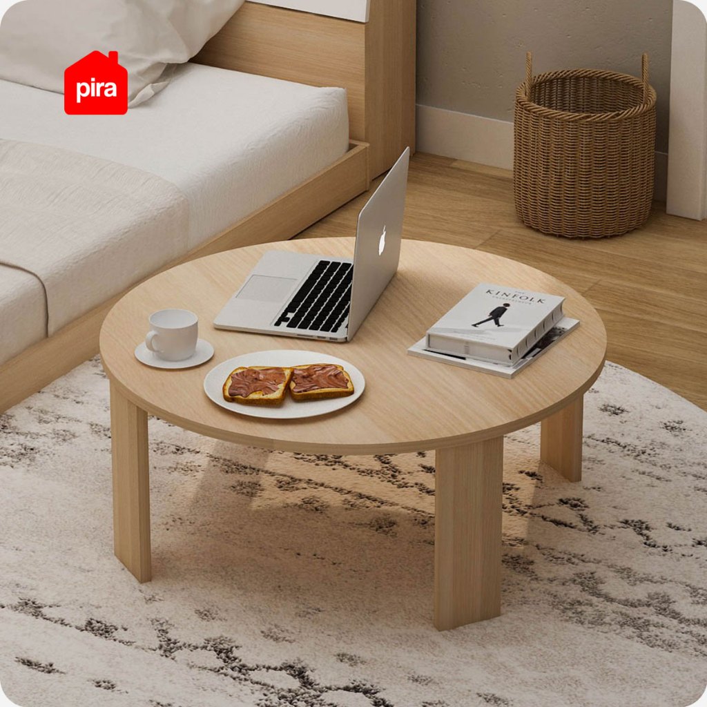 MEJA TAMU BULAT/MEJA LESEHAN/MEJA LIPAT LESEHAN - TABE ROUND - PIRA