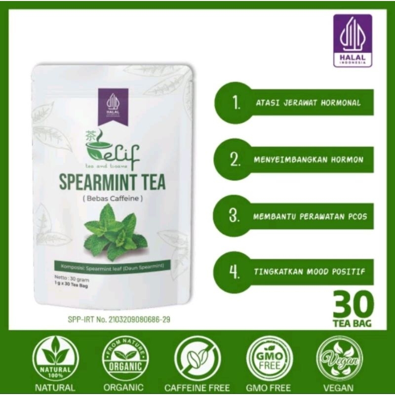 

Pure Herbal Spearmint Tea for PCOS / Menyeimbangkan Hormon / Teh Daun Spearmint Celup isi 30 kantong