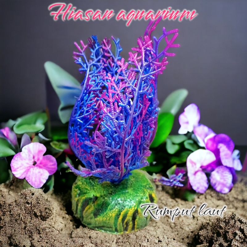 Hiasan Dekorasi Ornamen Aksesoris aquarium Aquascape  Rumpun rumput laut