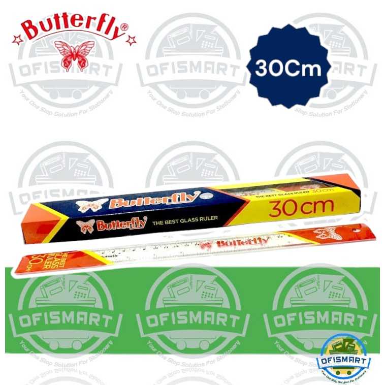 

Butterfly Penggaris Mistar Plastik 30 cm | @12PCs