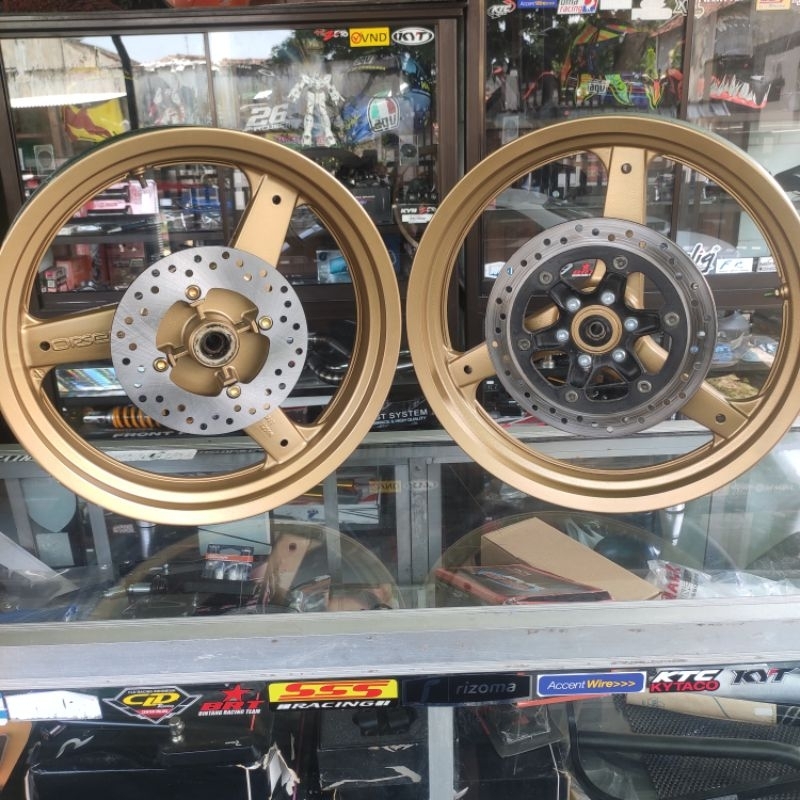 VELG TIGER REVO TIREV AXIO TAPAK LEBAR + CAKRAM GEAR